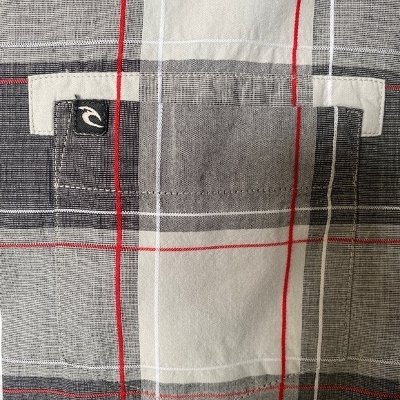 RIP CURL Plaid Button Down Collared Shirt Men M Medium - Picture 6 of 9